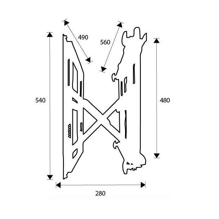 ITB IN-OUT VESA 200300400 X 200300400 4060POLLICI